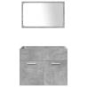 4 Piece Bathroom Furniture Set - Concrete Grey - Hipomarket