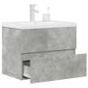  2 Piece Bathroom Furniture Set Concrete Grey Engineered Wood Colour concrete grey Size 60 x 38.5 x 45 cm Model with faucet Number of 1 