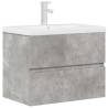 2 Piece Bathroom Furniture Set - Concrete Grey Wood