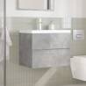 2 Piece Bathroom Furniture Set - Concrete Grey Wood