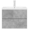 2 Piece Bathroom Furniture Set - Concrete Grey Wood