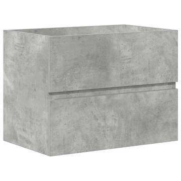 2 Piece Bathroom Furniture Set - Concrete Grey Wood