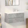 2 Piece Bathroom Furniture Set - Concrete Grey Wood | HipoMarket