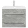 2-Piece Bathroom Furniture Set - Concrete Grey - Hipomarket