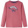 Kids' T-shirt with Long Sleeves Dark Red 128 Colour dark red Size 128 (7-8y) 