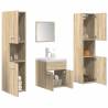  5 Piece Bathroom Furniture Set Sonoma Oak Engineered Wood Colour sonoma oak Size 30 x 30 x 130 cm Number of 1 