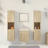 5 Piece Bathroom Furniture Set - Sonoma Oak Wood | HipoMarket