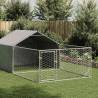  Outdoor Dog Kennel with Run 7x2x1.5 m Galvanised Steel Size 7 x 2 x 1.5 m 