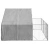 Outdoor Dog Kennel with Run - Galvanised Steel 3x3x1.9m