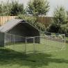  Outdoor Dog Kennel with Run 6x3x1.9 m Galvanised Steel Size 6 x 3 x 1.9 m 