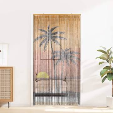 Insect Door Curtain - Palm Tree Print 90x220 cm Bamboo