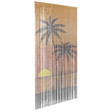 Insect Door Curtain - Palm Tree Print 100x220 cm Bamboo