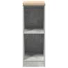 Garage Storage Cabinet Concrete Grey - 30x51x85 cm Solid Pine