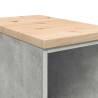 Garage Storage Cabinet Concrete Grey - 30x51x85 cm Solid Pine