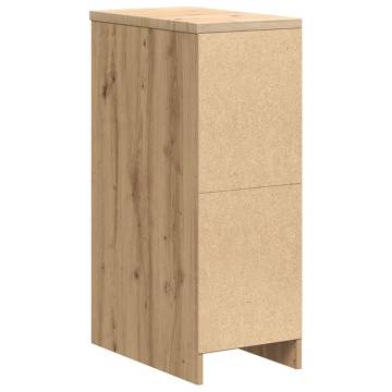 Garage Storage Cabinet in Artisan Oak - Solid Pine Wood