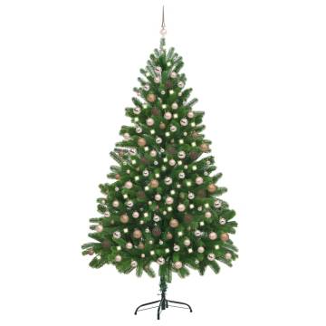 Pre-lit Artificial Christmas Tree 210 cm - Festive Decor