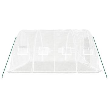 Greenhouse with Steel Frame - 20 m², White - Hipomarket UK