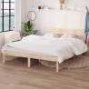 Bed Frame Solid Wood Pine 140x200 cm Colour natural Size 140 x 200 cm 