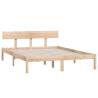 Solid Wood Pine Bed Frame 140x200 cm | Hipomarket UK