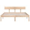 Solid Wood Pine Bed Frame 140x200 cm | Hipomarket UK