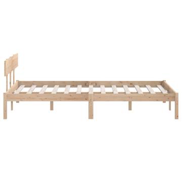 Solid Wood Pine Bed Frame 140x200 cm | Hipomarket UK