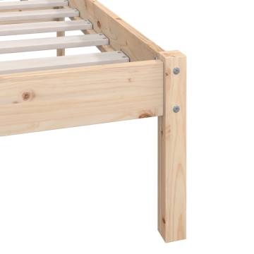 Solid Wood Pine Bed Frame 140x200 cm | Hipomarket UK