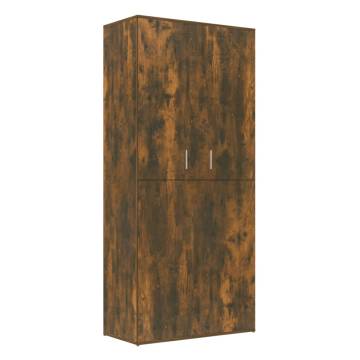 Shoe Cabinet Smoked Oak - Elegant Storage Solution