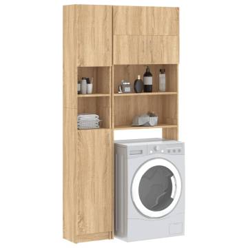 Washing Machine Cabinet Set - Sonoma Oak Engineered Wood