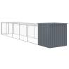 Durable Chicken Cage with Run - Galvanised Steel Anthracite