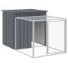 Durable Chicken Cage with Run - Galvanised Steel Anthracite