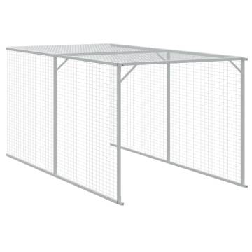 Durable Chicken Cage with Run - Galvanised Steel Anthracite