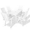 7 Piece Outdoor Dining Set Plastic White Colour white Number of 6 