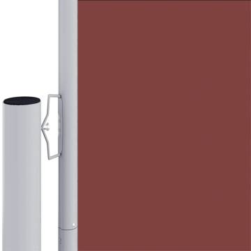 Retractable Side Awning Brown 180x1200 cm - Perfect for Privacy