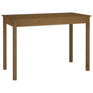 Elegant Honey Brown Solid Wood Dining Table - 110x55x75 cm