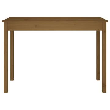 Elegant Honey Brown Solid Wood Dining Table - 110x55x75 cm