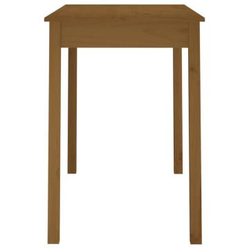 Elegant Honey Brown Solid Wood Dining Table - 110x55x75 cm