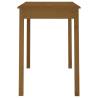 Elegant Honey Brown Solid Wood Dining Table - 110x55x75 cm