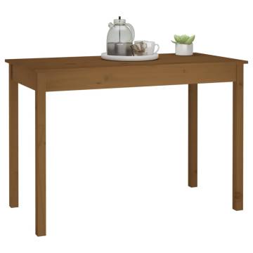 Elegant Honey Brown Solid Wood Dining Table - 110x55x75 cm