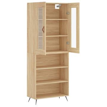 Stylish Highboard Sonoma Oak 69.5x34x180 cm - Hipomarket