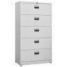 Filing Cabinet Light Grey 90x46x164 cm Steel Colour light grey Size 90 x 46 x 164 cm Quantity in Package 1 