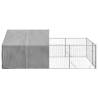 Outdoor Dog Kennel with Run - Galvanised Steel 4x2x1.5m