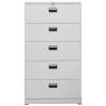 Light Grey Filing Cabinet - Modern Steel Office Storage