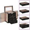  Jewellery Box 5-Layer with Mirror Lockable Black Colour black Size 5-layer 