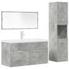  4 Piece Bathroom Furniture Set Concrete Grey Engineered Wood Colour concrete grey Size 90 x 38.5 x 46 cm Number of 1 