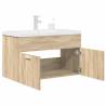  Bathroom Sink Cabinet with Built-in Basin and Faucet Sonoma Oak Colour sonoma oak Size 80 x 38.5 x 46 cm Model with faucet Number of 1 