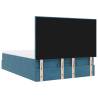 Ottoman Bed with Mattresses - Dark Blue Velvet 140x190cm