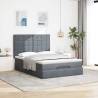 Stylish Ottoman Bed with Mattresses in Dark Grey - 140x200cm