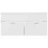 Stylish Sink Cabinet with Basin in White & Sonoma Oak