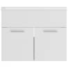 Elegant Sink Cabinet with Built-in Basin - White & Sonoma Oak