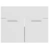 Elegant Sink Cabinet with Built-in Basin - White & Sonoma Oak